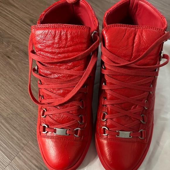 Men’s Balenciaga Red high top sneakers size 40 - Picture 1 of 9